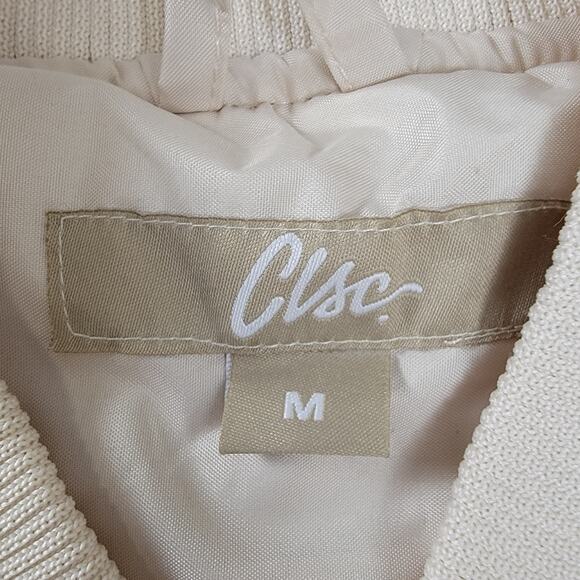 CLSC Mens Sucks to Suck Varsity Script Jacket 'LA' Beige Sz M NWT (685) - Picture 4 of 9